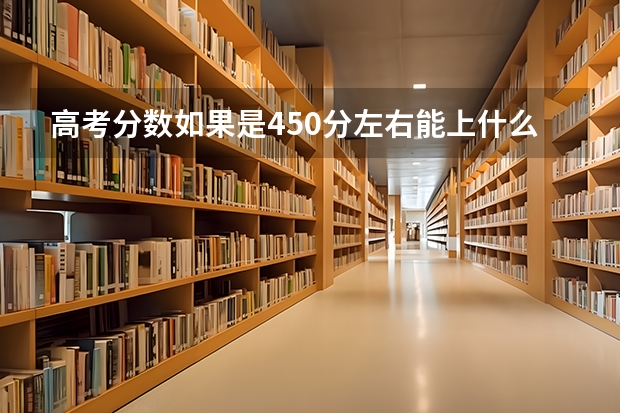 高考分数如果是450分左右能上什么大学？