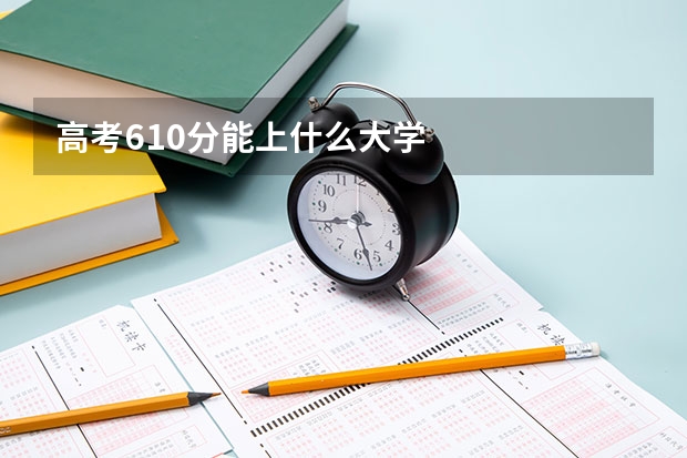 高考610分能上什么大学