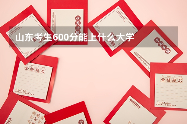 山东考生600分能上什么大学