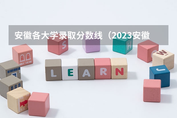 安徽各大学录取分数线（2023安徽各大学录取分数线）