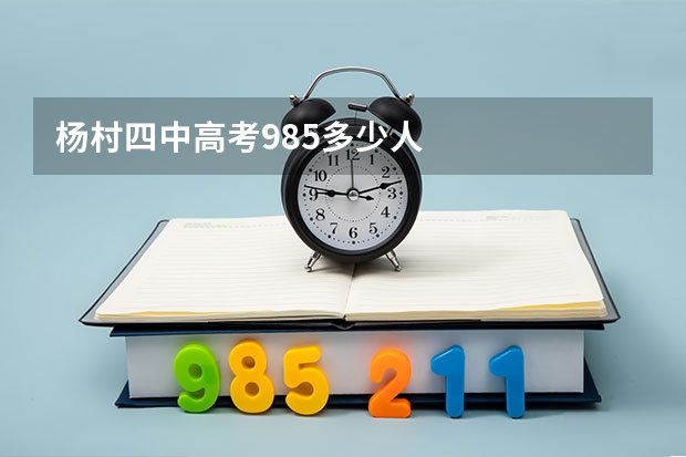 杨村四中高考985多少人