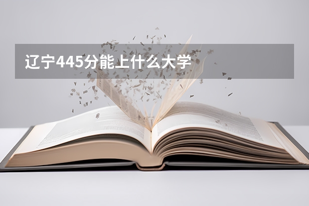 辽宁445分能上什么大学