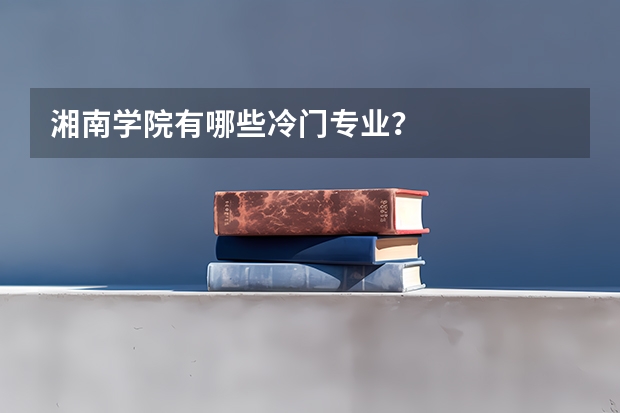 湘南学院有哪些冷门专业？