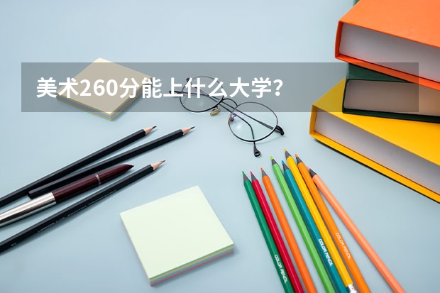 美术260分能上什么大学？