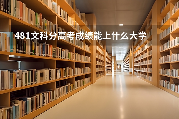 481文科分高考成绩能上什么大学