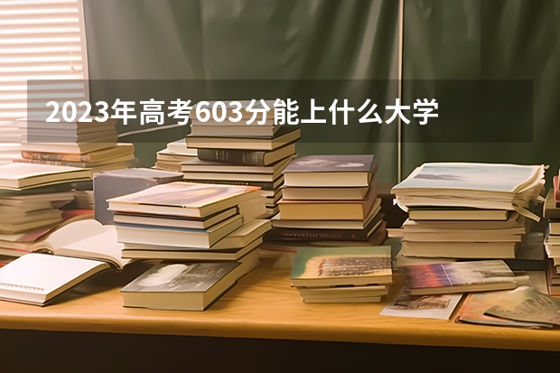 2023年高考603分能上什么大学