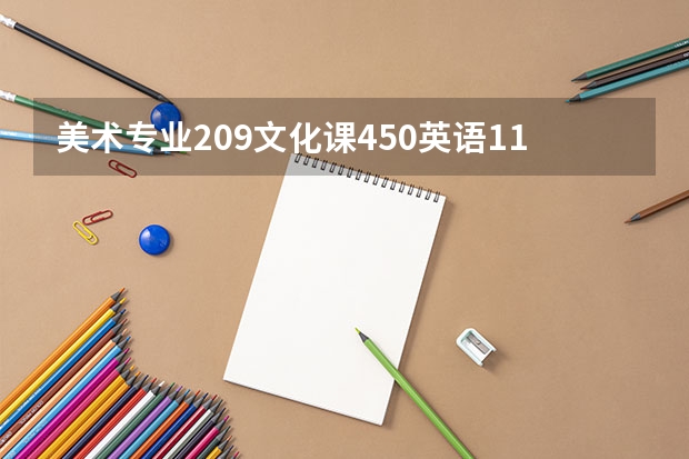 美术专业209文化课450英语110分能上什么大学