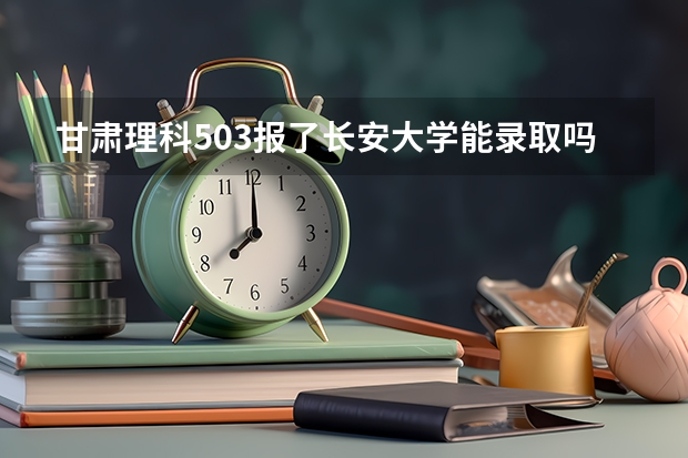 甘肃理科503报了长安大学能录取吗