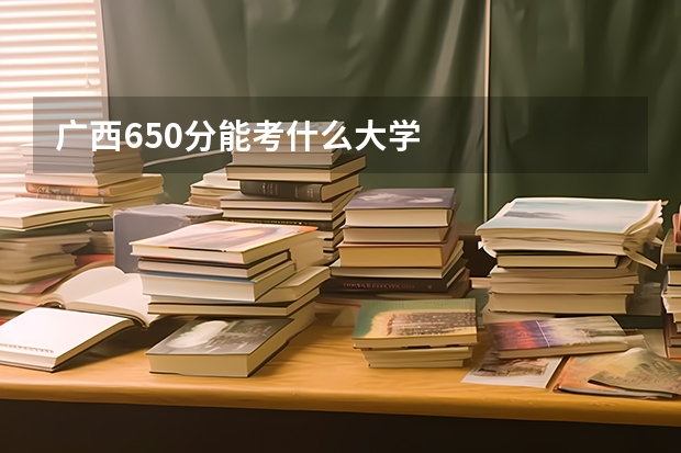 广西650分能考什么大学