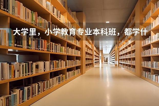 大学里，小学教育专业本科班，都学什么专业课？