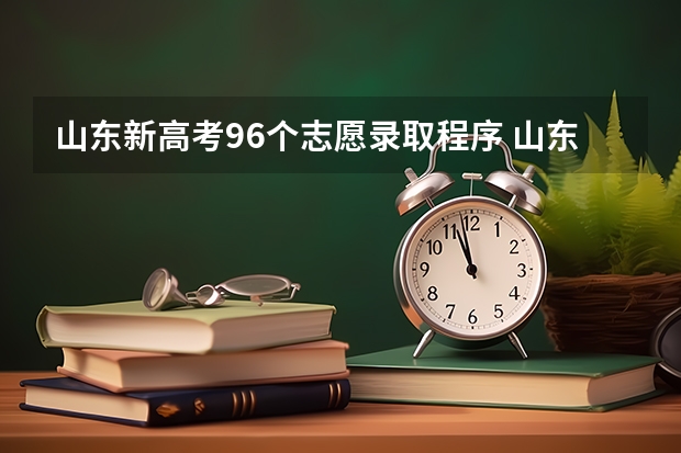 山东新高考96个志愿录取程序 山东新高考96个志愿是怎么投档的