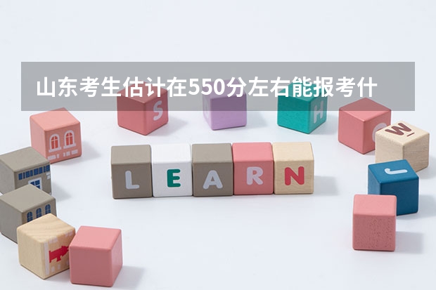 山东考生估计在550分左右能报考什么大学