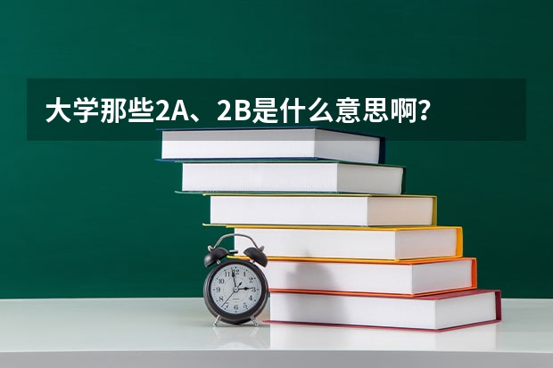 大学那些2A、2B是什么意思啊？