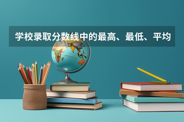 学校录取分数线中的最高、最低、平均，分别是什么意思？？？