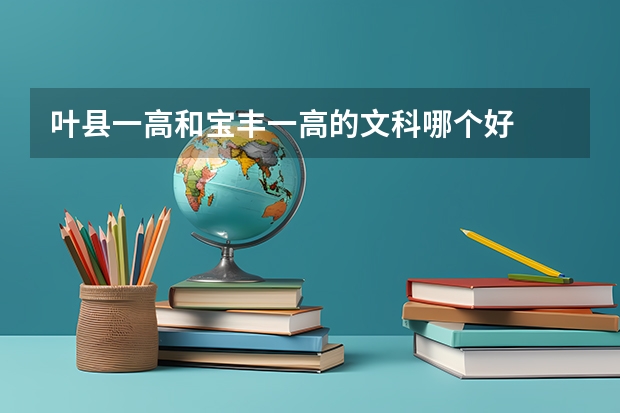 叶县一高和宝丰一高的文科哪个好  09年的高考情况怎样