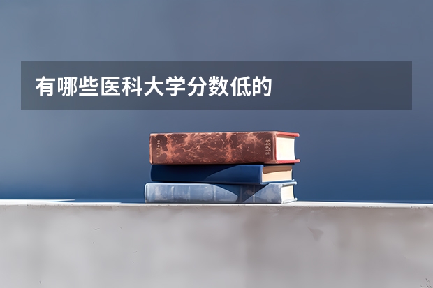 有哪些医科大学分数低的