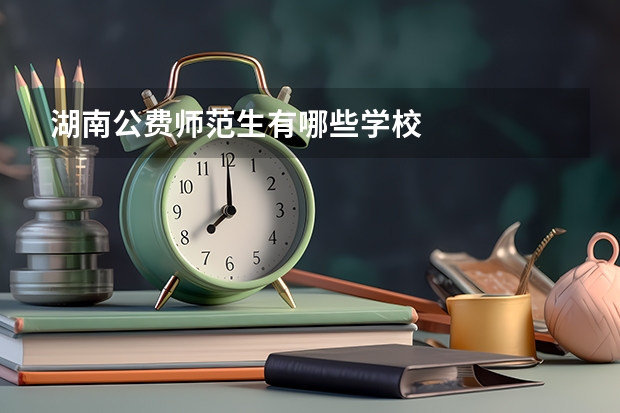 湖南公费师范生有哪些学校