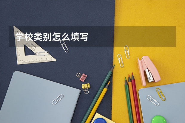 学校类别怎么填写