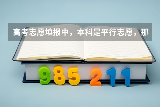 高考志愿填报中，本科是平行志愿，那么本科的专业也是平行志愿吗？