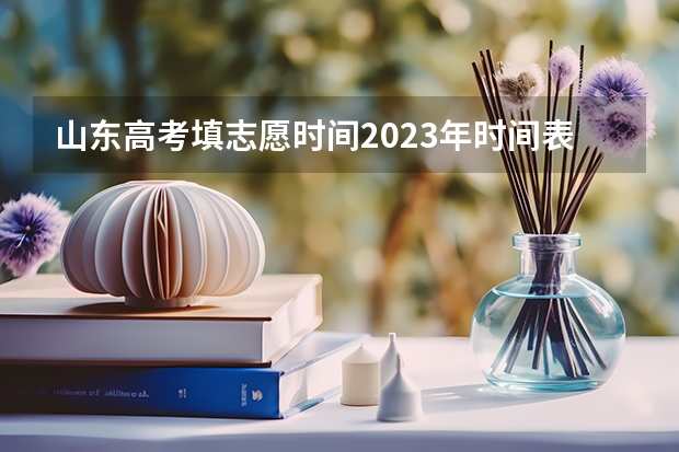 山东高考填志愿时间2023年时间表（山东2023年高考填报志愿时间表）