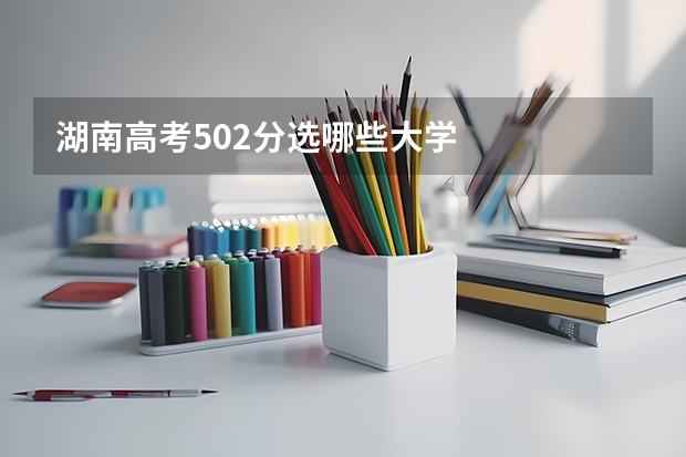 湖南高考502分选哪些大学