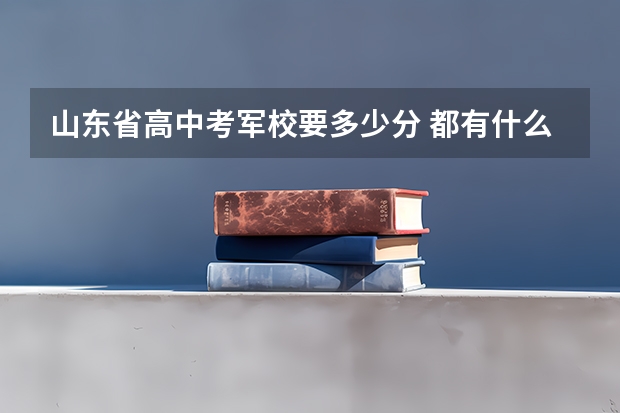 山东省高中考军校要多少分 都有什么学校???