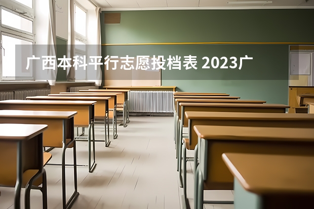 广西本科平行志愿投档表 2023广西二本院校投档线