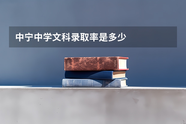 中宁中学文科录取率是多少