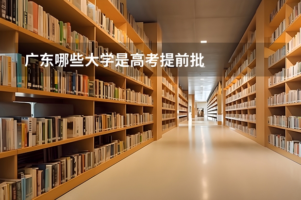 广东哪些大学是高考提前批