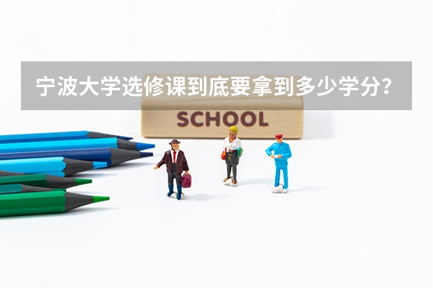 宁波大学选修课到底要拿到多少学分？