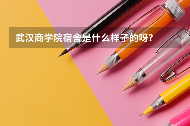 武汉商学院宿舍是什么样子的呀？