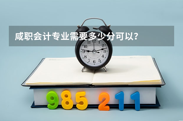 咸职会计专业需要多少分可以？