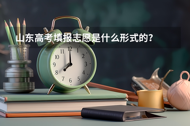 山东高考填报志愿是什么形式的？