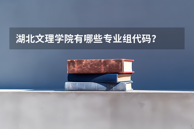 湖北文理学院有哪些专业组代码？