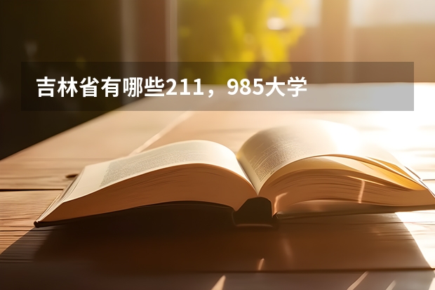 吉林省有哪些211，985大学