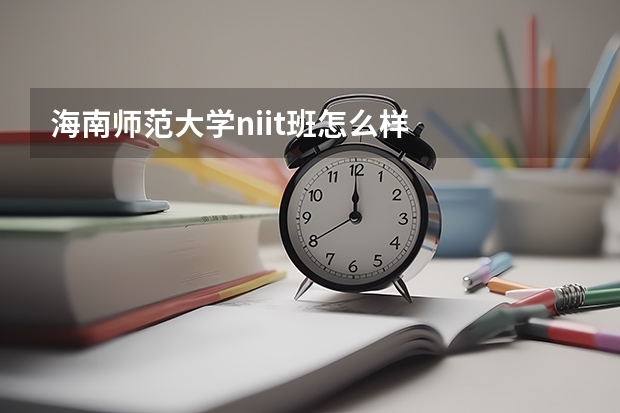 海南师范大学niit班怎么样