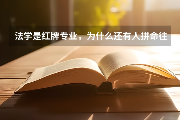 法学是红牌专业，为什么还有人拼命往法学方面转？