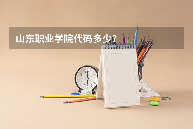 山东职业学院代码多少？