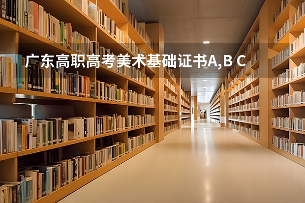 广东高职高考美术基础证书A,B C,D,E里需要多少级才能报考本科