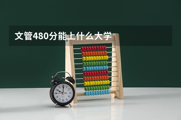 文管480分能上什么大学