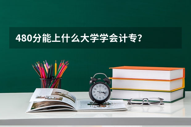 480分能上什么大学学会计专？