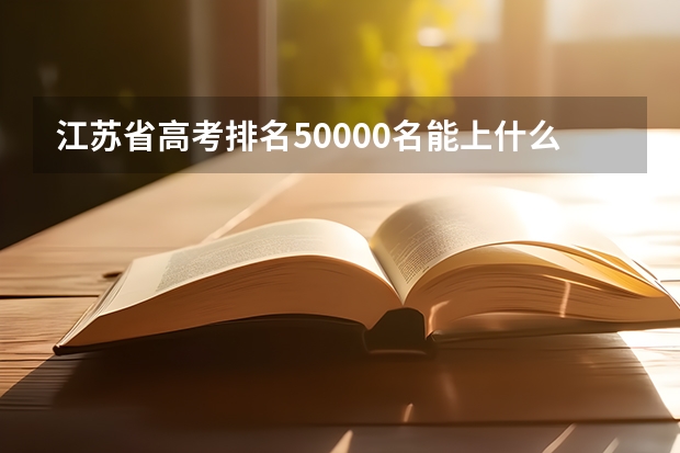 江苏省高考排名50000名能上什么学校